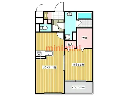 LOIRE FII(1LDK/1階)の間取り写真