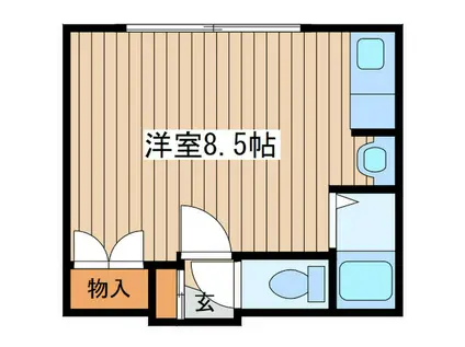 ノ-スニューパシフィック(ワンルーム/4階)の間取り写真