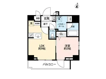 GRAND CONCIERGE 恵比寿 グランドコンシェルジュ恵比寿(1DK/10階)の間取り写真