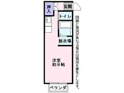 佃コーポ1(ワンルーム/2階)の間取り写真