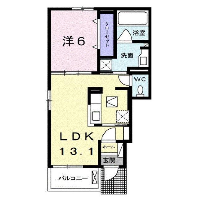 アクティフ浦上(1LDK/1階)の間取り写真