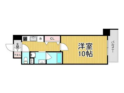 コンフォリア西宮(1K/7階)の間取り写真