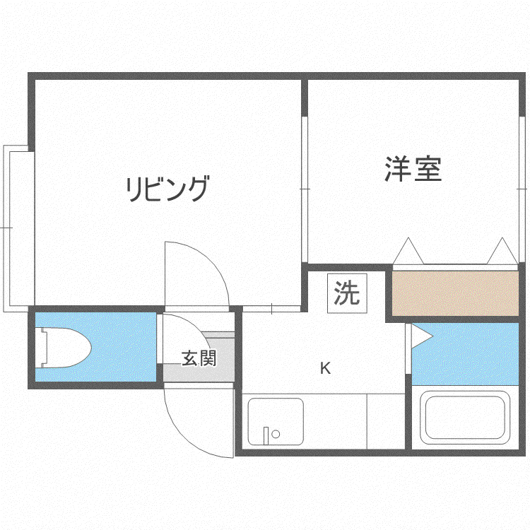 クウォリアII(1DK/3階)の間取り写真