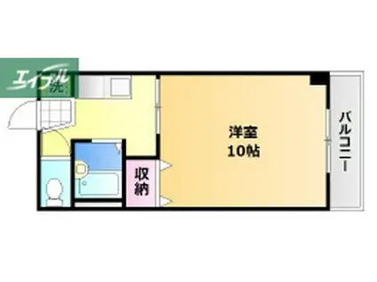 アジュール下中野(1K/5階)の間取り写真