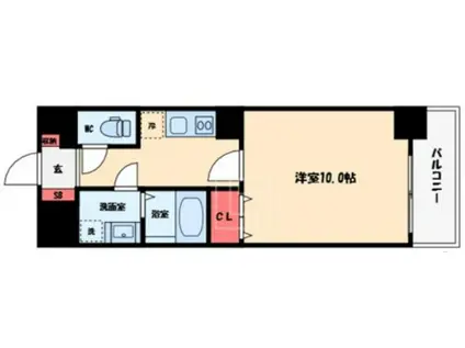 グレンパーク内本町(1K/6階)の間取り写真