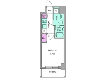 レジディア本厚木(1K/7階)の間取り写真