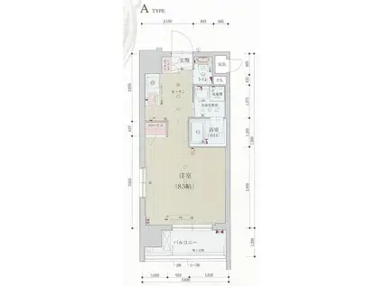 ベラジオ京都西院ウエストシティII(1K/5階)の間取り写真