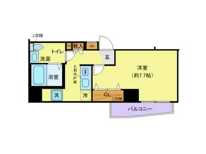 クレヴィスタ西巣鴨(1K/6階)の間取り写真