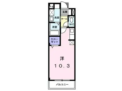 ピュアセルト森尾Ⅱ(ワンルーム/2階)の間取り写真