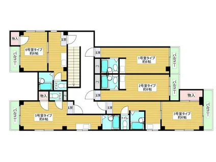 ロイヤルシャトー藤井寺I(1K/1階)の間取り写真