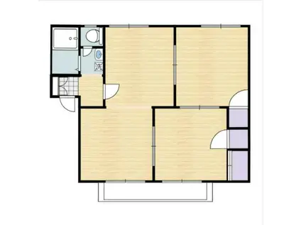 ファミリーメゾンA(2LDK/1階)の間取り写真