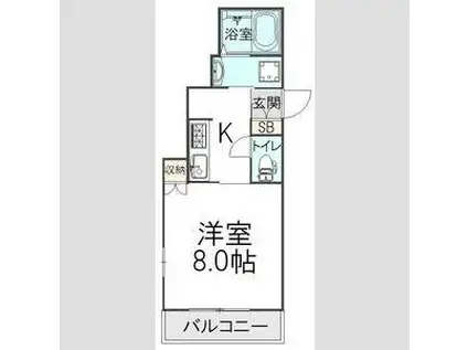 NORMA JEANノーマジーン(1K/1階)の間取り写真