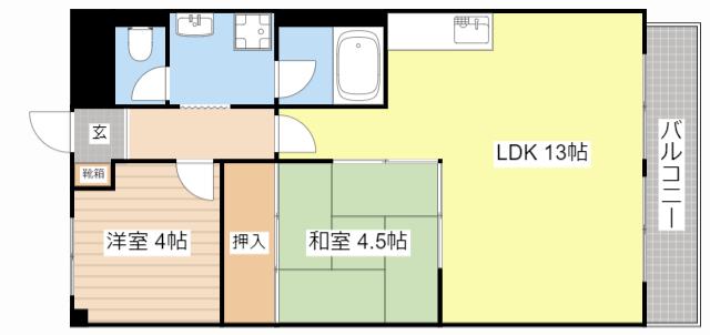 シノックス守山(2LDK/7階)の間取り写真