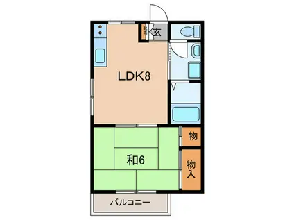 メゾン桜木A棟(1LDK/1階)の間取り写真