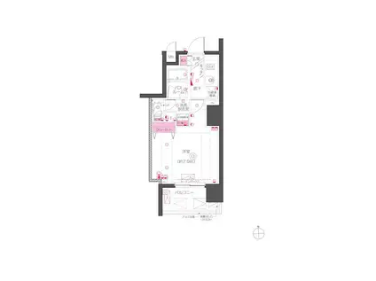 ZOOM東神田(1K/9階)の間取り写真