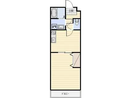 スプランドゥール半田山(1DK/1階)の間取り写真