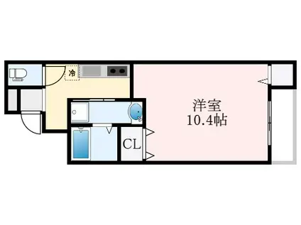 フジパレス北野田III番館(1K/2階)の間取り写真