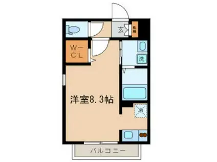 フローラ松が丘(ワンルーム/1階)の間取り写真