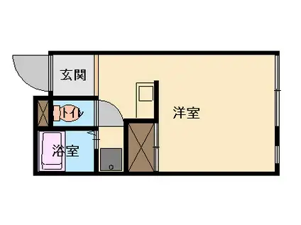 エルマールS(ワンルーム/4階)の間取り写真