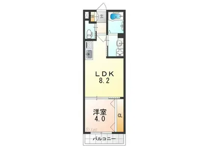 ダン・ル・ボア鳳東(1LDK/2階)の間取り写真