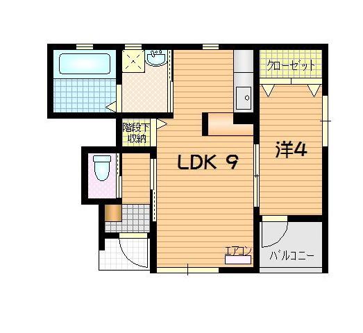 ブルージュ青山(1LDK/1階)の間取り写真