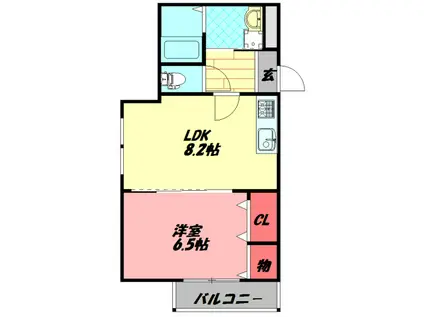 フジパレス守口III番館(1LDK/1階)の間取り写真