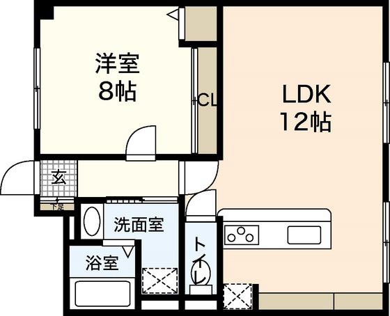 アルパウエストヴィラII(2LDK/6階)の間取り写真