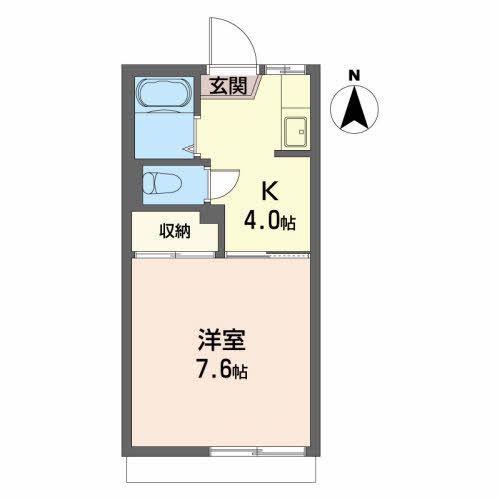 フォーブル吉住(1K/1階)の間取り写真