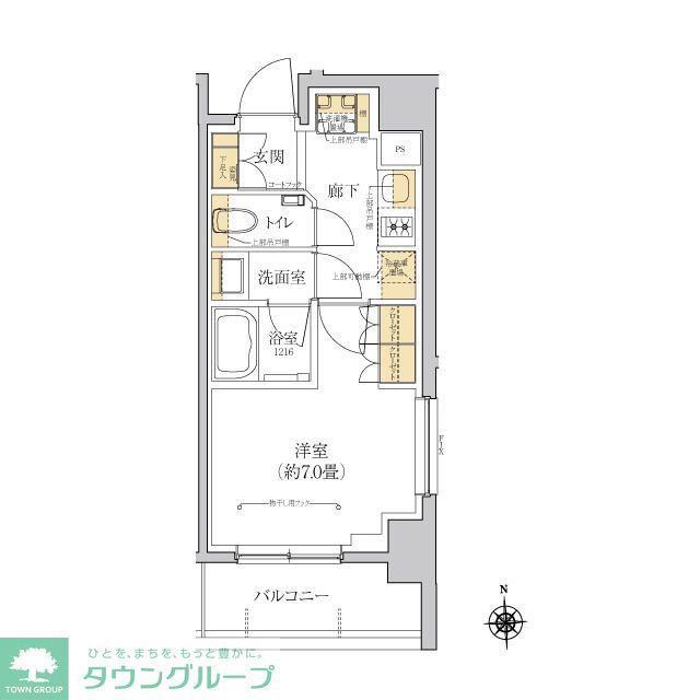 グレーシアフィット横浜(1K/5階)の間取り写真