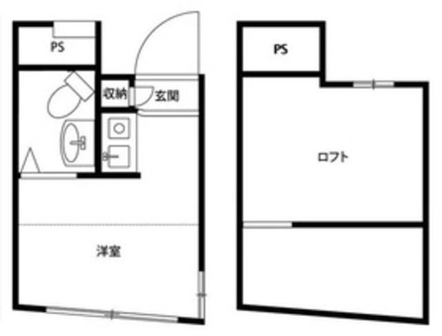 ボヌール上石神井(ワンルーム/4階)の間取り写真