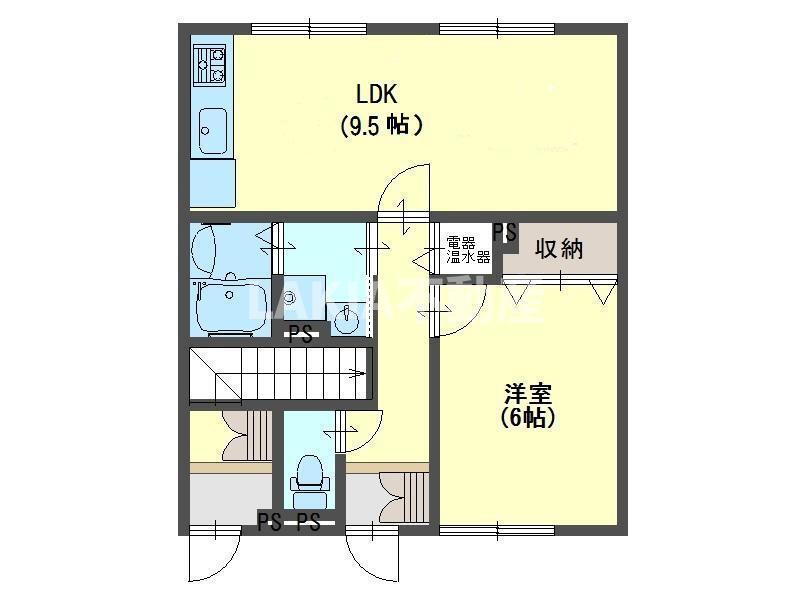 カーサフェリーチェ C棟(1LDK/1階)の間取り写真