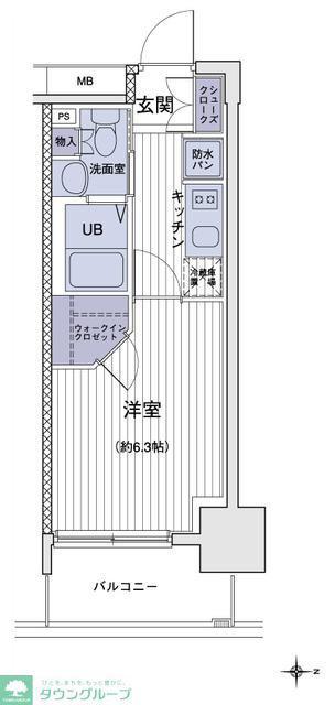 エスティメゾン大島(1K/7階)の間取り写真