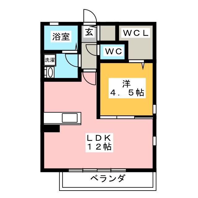 センチュリーハイムVII(1LDK/1階)の間取り写真