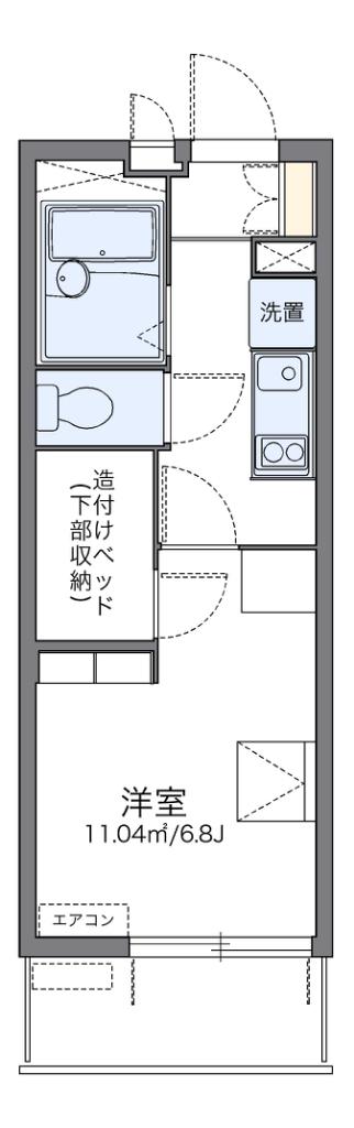 レオパレスおおさか御崎II(1K/3階)の間取り写真