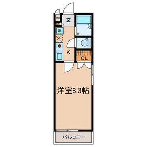 第2マンション菜の花(1K/2階)の間取り写真