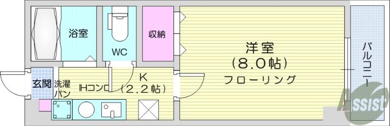 コーポゼリア(1K/3階)の間取り写真