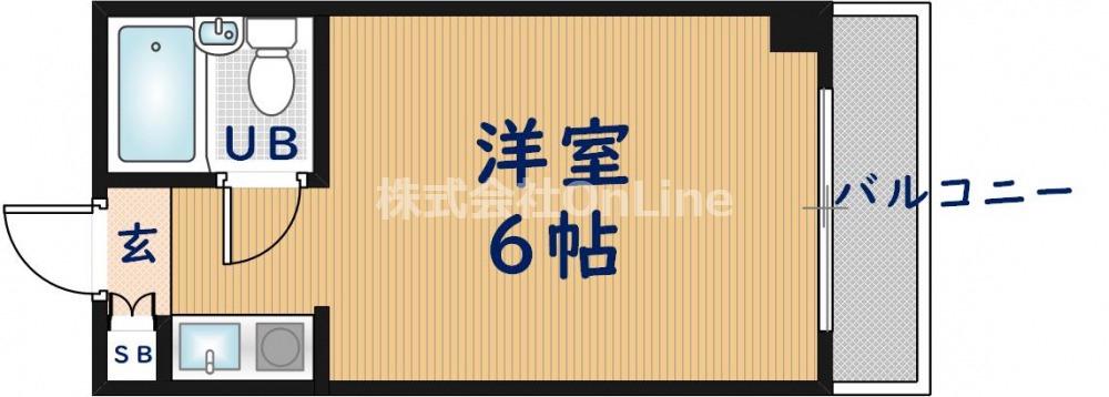 サニーマンション(ワンルーム/4階)の間取り写真