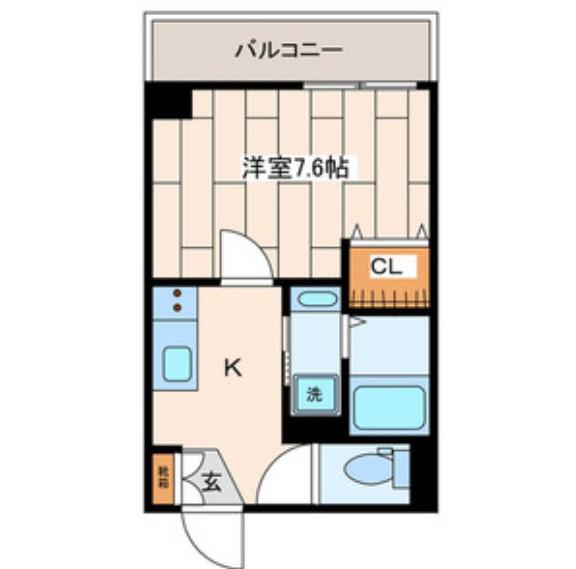 VILLAGE・PLANCHE(1K/B1階)の間取り写真