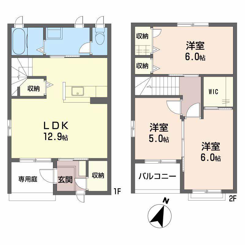 グランドビーンズ(3LDK/1階)の間取り写真