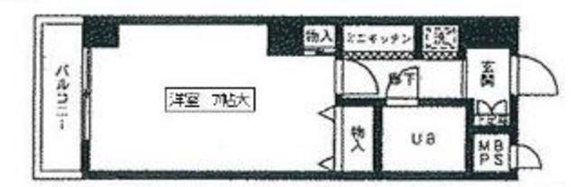 シスタス赤坂(1K/5階)の間取り写真
