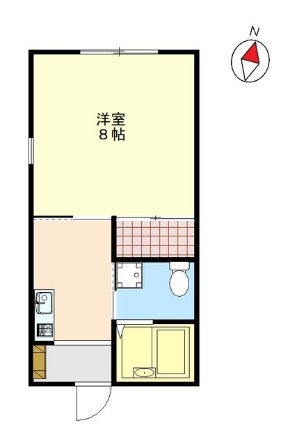 フラワーハイツN(1K/1階)の間取り写真