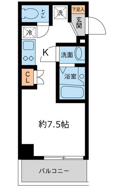 ラクラス池袋(ワンルーム/7階)の間取り写真