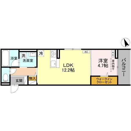 ソヴリンティ(1LDK/3階)の間取り写真