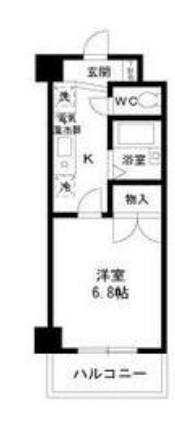 メゾンキムラII(1K/6階)の間取り写真