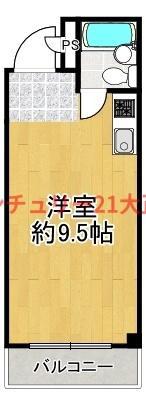 グランキューブ大正通(ワンルーム/2階)の間取り写真