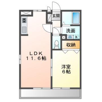 リビングI(1LDK/2階)の間取り写真