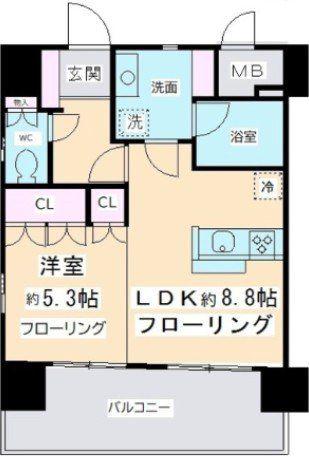 デル・スール テラス(1LDK/3階)の間取り写真