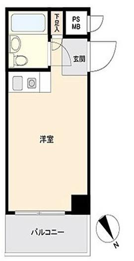 パールシティ浅草壱番館(ワンルーム/3階)の間取り写真