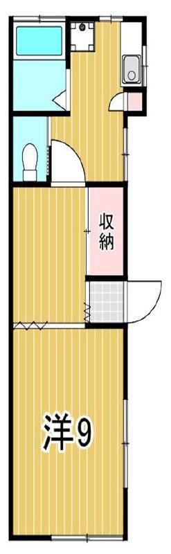 シャトー神明南(1K/1階)の間取り写真