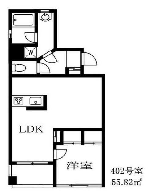 グランドメゾン阿佐谷(1LDK/4階)の間取り写真